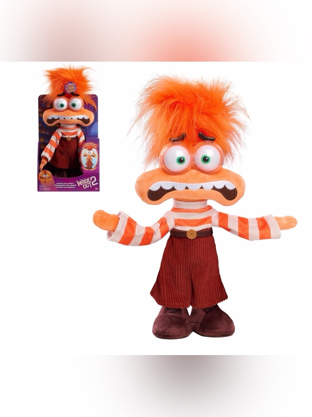 Inside Out 2 Orange Anxiety Plush Toy - Kids Character Doll